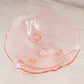 Vintage Lancaster Glass Company Small Pink Petal Bowl with 3 Toes