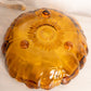 Vintage Large Amber Bowl Flower Shaped Bowl with 3 Toes