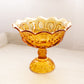 Vintage Large Amber Glass Moon & Star Compote