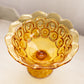 Vintage Large Amber Glass Moon & Star Compote