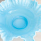 Vintage Large Blue Ruffle Bowl