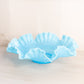 Vintage Large Blue Ruffle Bowl