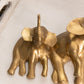 Vintage Large Brass 3 Elephant Wall Hanging Decor Accent