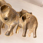 Vintage Large Brass 3 Elephant Wall Hanging Decor Accent