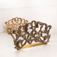 Vintage Large Brass Extendable Folding Book Rack with Fancy Designs
