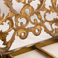 Vintage Large Brass Extendable Folding Book Rack with Fancy Designs