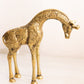 Vintage Large Brass Giraffe with Head Down Figurine