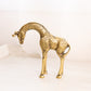 Vintage Large Brass Giraffe with Head Down Figurine