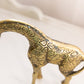 Vintage Large Brass Giraffe with Head Down Figurine