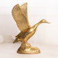 Vintage Large Brass Goose with Wings Open Figurine