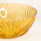 Vintage Large Brockway Nouveau Amber Glass Bowl with Fancy Designs