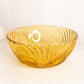 Vintage Large Brockway Nouveau Amber Glass Bowl with Fancy Designs