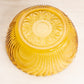 Vintage Large Brockway Nouveau Amber Glass Bowl with Fancy Designs