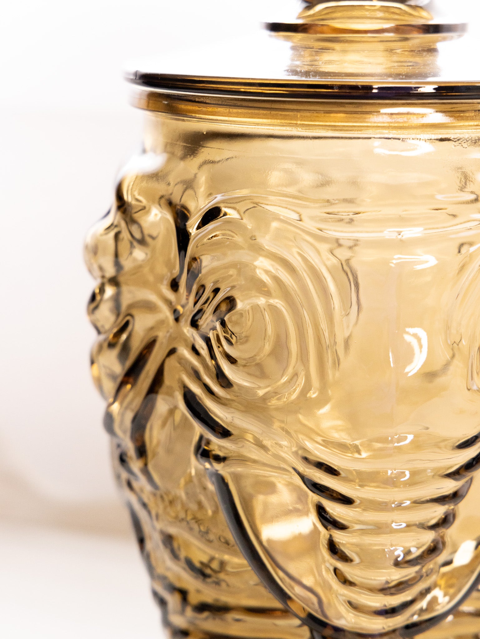 Victorian Amber Glass Biscuit Jar Victorian Amber Glass Biscuit Jar