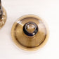 Vintage Large Brown Amber Glass Lidded Elephant Cookie Jar