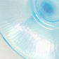 Vintage Large Circular Blue Iridescent Stretch Glass Tidbit Tray