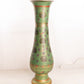 Vintage Large Green Brass Vase with Peacock Designs