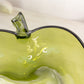 Vintage Large Green Glass Apple Bowl