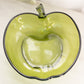 Vintage Large Green Glass Apple Bowl