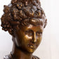Vintage Large Heavy Bronze Tone Lady Bust