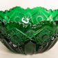 Vintage Large LE Smith Quintec Dark Green Glass Bowl