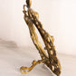 Vintage Large Ornate Oval Brass Floral Standing Picture Frame