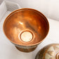 Vintage Large Oval Copper Multi Tone Lidded Dish with Fancy Designs