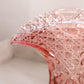 Vintage Large Pink Open Vase with Cane Pattern Details