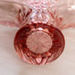 Vintage Large Pink Open Vase with Cane Pattern Details