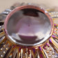 Vintage Large Purple Iridescent Opalescent Glass Ruffled Quintec Bowl