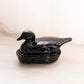 Vintage LE Smith Black Glass Duck Lidded Dish