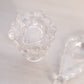 Vintage LE Smith Clear Glass Beaded Medallion Perfume Bottle