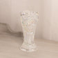 Vintage LE Smith Clear Iridescent Vase with Sawtooth Edge