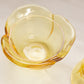 Vintage LE Smith Medium Yellow Glass Covered Rose Lidded Dish