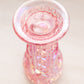 Vintage LE Smith Pink Iridescent Vase with Sawtooth Edge