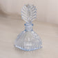 Vintage Light Blue Glass Perfume Bottle with Fancy Designs