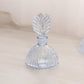 Vintage Light Blue Glass Perfume Bottle with Fancy Designs