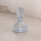 Vintage Light Blue Glass Perfume Bottle with Fancy Designs