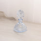 Vintage Light Blue Glass Perfume Bottle with Fancy Designs