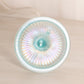 Vintage Light Blue Iridescent Glass Candlestick Dolphin Details