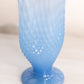 Vintage Medium Blue Glass Swung Vase with Diamond Point Designs