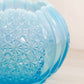 Vintage Medium Blue Opalescent Daisy & Button with Panels Glass Bowl