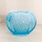 Vintage Medium Blue Opalescent Daisy & Button with Panels Glass Bowl