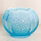 Vintage Medium Blue Opalescent Daisy & Button with Panels Glass Bowl