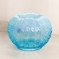 Vintage Medium Blue Opalescent Daisy & Button with Panels Glass Bowl