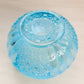 Vintage Medium Blue Opalescent Daisy & Button with Panels Glass Bowl