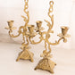 Vintage Medium Brass Candelabra with Fancy Designs