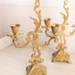 Vintage Medium Brass Candelabra with Fancy Designs