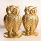 Vintage Medium Brass Gold Tone Owl Bookends
