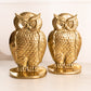 Vintage Medium Brass Gold Tone Owl Bookends